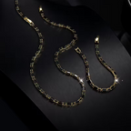 Ensemble Collier et Bracelet Femme 💎 | Zircone Cubique Scintillante ✨ | Style Élégant et Raffiné 💖 | Parfait pour Toutes les Occasions 👗