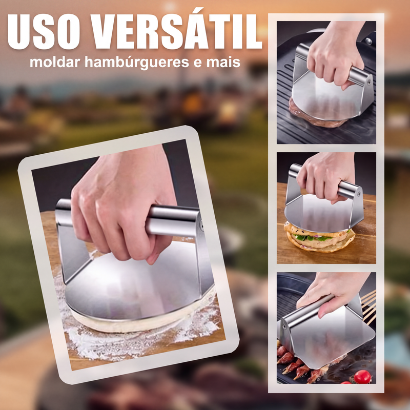 🍔 Presse à Hamburger Antiadhésive en Acier Inoxydable | Forme Uniforme, Facile à Nettoyer & Poignée Ergonomique | 3 Formes pour Maison et Barbecue 🥩