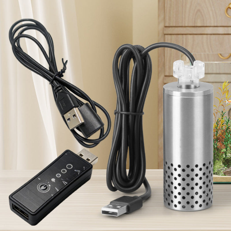 🐠✨ Écumeur de Surface USB pour Aquarium | Élimine le Film et les Débris 💧, Débit 90 L/H & Fixation à Ventouses 🫧 | 5V, 0,5W & Design Compact 🐟