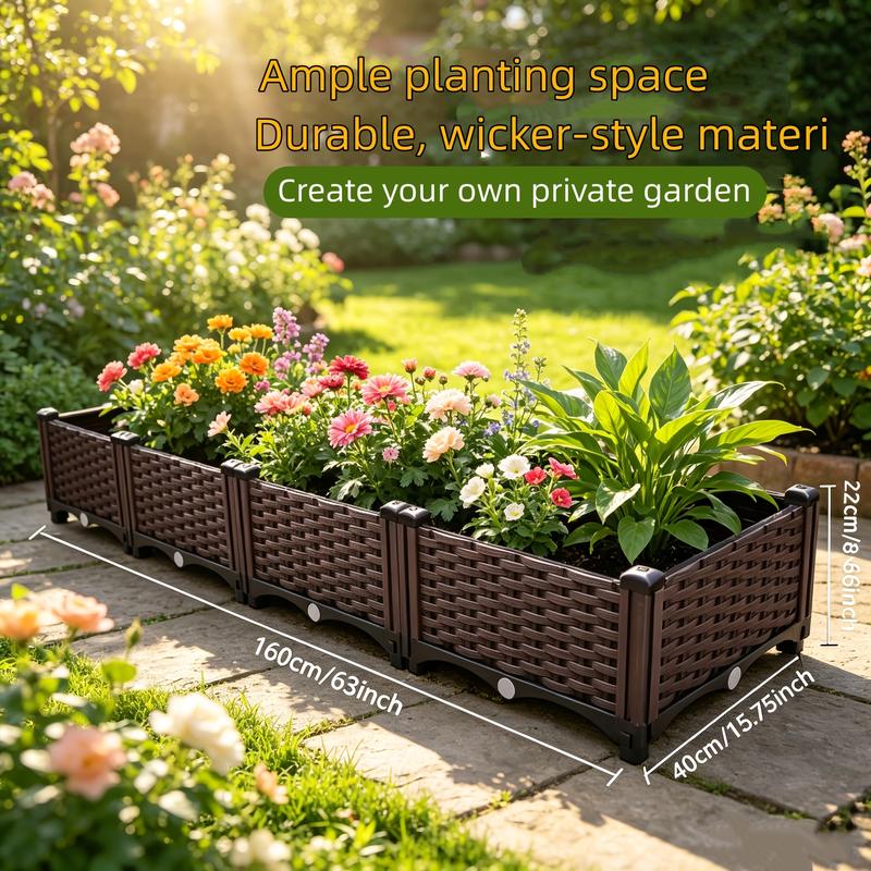 🌱🪴 Jardinière Modulaire pour Potager et Plantes | Arrosage Automatique 💧, Drainage & Structure Stable 🛡️ | PP Renforcé ☀️ | 6 Formats pour Jardin et Balcon