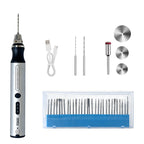 🖊️ Mini graveur électrique sans fil – 3 vitesses 5 000/10 000/18 000 tr/min | USB-C | Protection contre les surcharges | Gravure, ponçage et polissage | Aluminium + ABS ⚙️