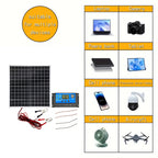 ☀️ Kit Panneau Solaire Portable Étanche – Haute Conversion Énergétique | Contrôleur Intelligent 10A/20A/100A | Résistant aux Intempéries | Compact & Léger | Pour Camping & Hors Réseau 🌿⚡