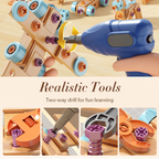 🛠️ Kit Outils Jouets Éducatifs DIY pour Enfants | Set de Construction STEM avec Perceuse Jouet 🔧 | Stimule la Créativité, la Logique et la Coordination 🧠 | Boîte de Rangement Incluse 📦 | Versions de 124 à 190 Pièces 👦👧