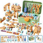 🛠️ Kit Outils Jouets Éducatifs DIY pour Enfants | Set de Construction STEM avec Perceuse Jouet 🔧 | Stimule la Créativité, la Logique et la Coordination 🧠 | Boîte de Rangement Incluse 📦 | Versions de 124 à 190 Pièces 👦👧
