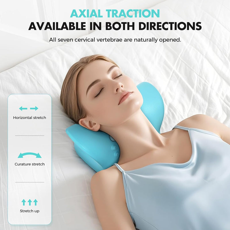 Coussin de Massage Cervical EMS 💆‍♂️ | Thermothérapie et Technologie TENS 🔥 | Soulage Douleurs et Raideurs 🛡️ | Portable et Rechargeable 🔋