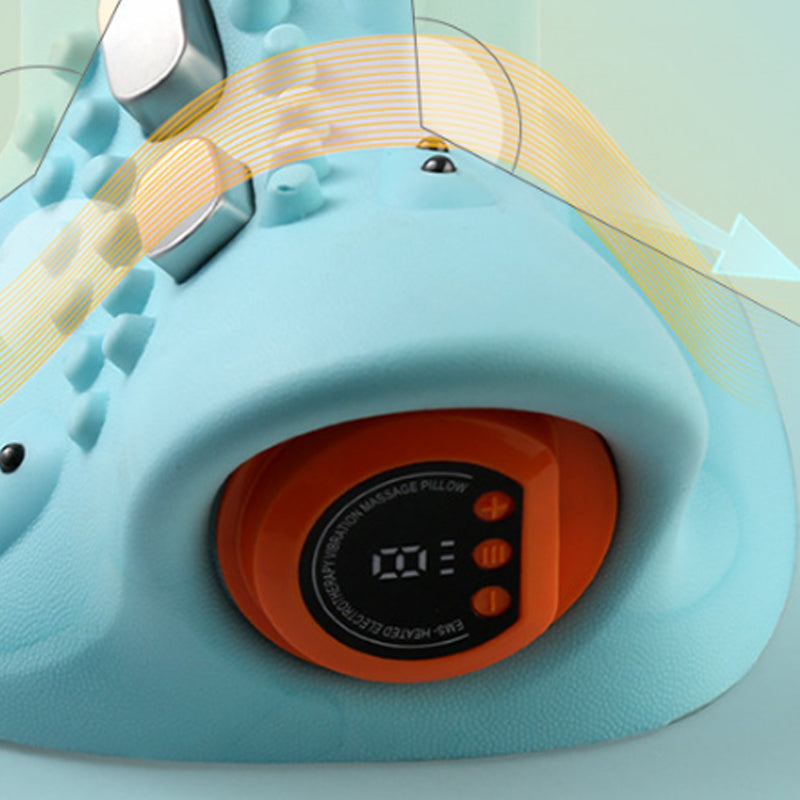Coussin de Massage Cervical EMS 💆‍♂️ | Thermothérapie et Technologie TENS 🔥 | Soulage Douleurs et Raideurs 🛡️ | Portable et Rechargeable 🔋
