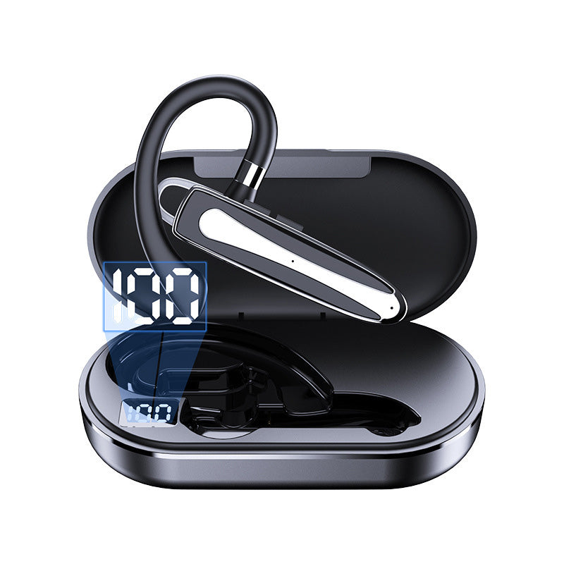 🎧 Oreillette Bluetooth Mono avec Serre-Tête Réglable | Double Microphone Anti-Bruit pour Appels Cristallins 🎙️ | Rotation à 180°, Droite ou Gauche 🔄 | IPX5 et Étui de Chargement 500 mAh 💦 | Idéal pour le Travail, les Réunions et les Voyages 🚗
