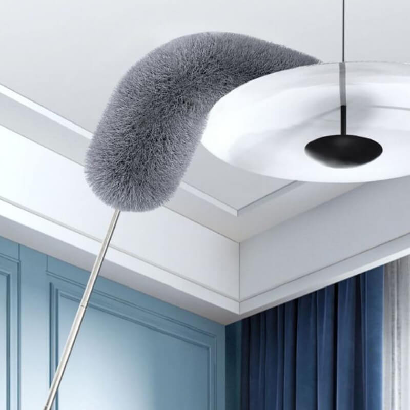 🧹 Plumeau Télescopique en Microfibre | ✨ Capture la Poussière comme un Aimant | 🏠 Idéal pour les Plafonds Hauts et les Espaces Étroits | 📏 Tête Pliable et Manche Extensible (Jusqu'à 2.8m)