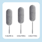 🧹 Plumeau Télescopique en Microfibre | ✨ Capture la Poussière comme un Aimant | 🏠 Idéal pour les Plafonds Hauts et les Espaces Étroits | 📏 Tête Pliable et Manche Extensible (Jusqu'à 2.8m)