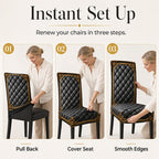 🪑 Housse de Chaise Extensible et Lavable | Ajustement Universel et Réglable ✨ | Parfaite pour la Salle à Manger 🍽️ | Tissu Doux Anti-taches 💧