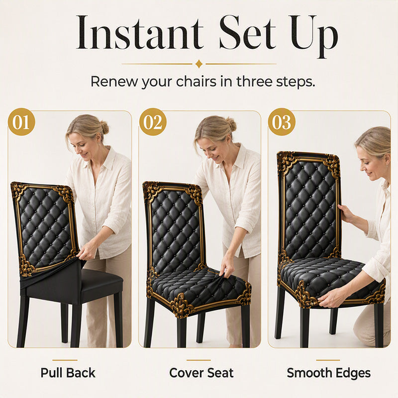 🪑 Housse de Chaise Extensible et Lavable | Ajustement Universel et Réglable ✨ | Parfaite pour la Salle à Manger 🍽️ | Tissu Doux Anti-taches 💧