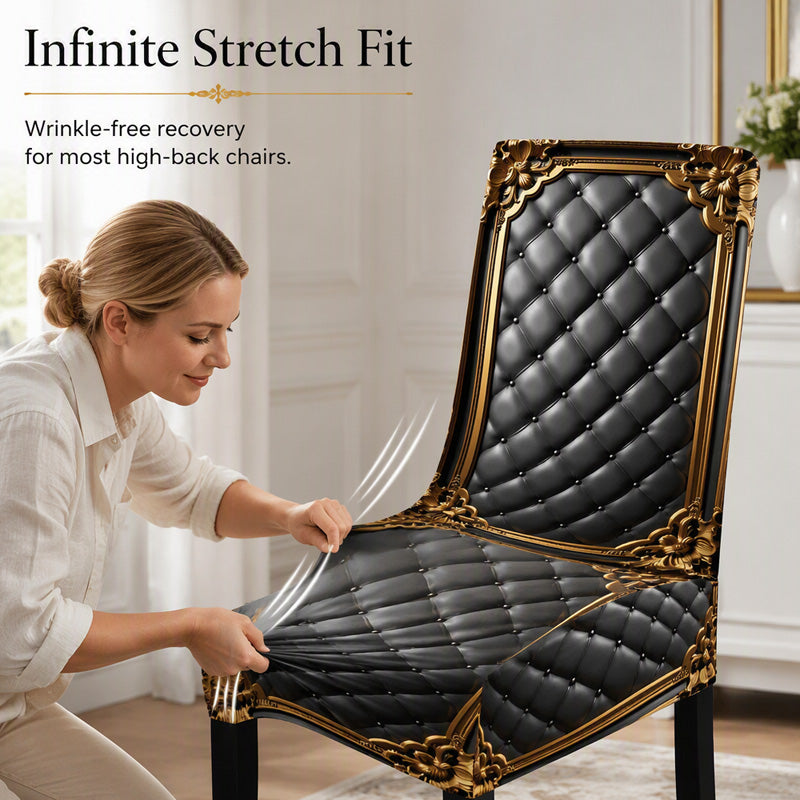 🪑 Housse de Chaise Extensible et Lavable | Ajustement Universel et Réglable ✨ | Parfaite pour la Salle à Manger 🍽️ | Tissu Doux Anti-taches 💧