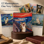 😺 Calendrier 2027 Thème Chat avec Mèmes Drôles | 12 Mois d'Illustrations Félines, Une Différente Chaque Mois 🗓️ | Planning Pratique pour la Maison et le Bureau 🏠 | Idée Cadeau pour les Amoureux des Chats 🎁 | En Papier, environ 200 g