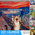 😺 Calendrier 2027 Thème Chat avec Mèmes Drôles | 12 Mois d'Illustrations Félines, Une Différente Chaque Mois 🗓️ | Planning Pratique pour la Maison et le Bureau 🏠 | Idée Cadeau pour les Amoureux des Chats 🎁 | En Papier, environ 200 g