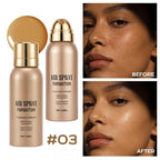 🎁 Deux pour le prix d'un |💄 Fond de Teint Spray Effet Aérographe | Waterproof et Anti-Transpiration, Tenue Toute la Journée 💦 | Formule Légère et Respirante 🌿 | 4 Teintes, 100 ml 🎨