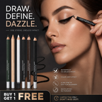 👁️✨Crayon Eyeliner Estompable en Bois – Trait Doux | Couleur Intense et Longue Durée | Facile à Estomper | 6 Couleurs | 3 Pièces | Idéal pour Eyeliner Interne, Smokey Eye & Maquillage Quotidien 💄🎨