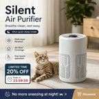 🌬️🏠 Purificateur d'Air Compact Silencieux – Filtration Multicouche, Couverture 30-50m², Économie d'Énergie, 1 Bouton – Idéal pour Poils d'Animaux, Poussière & Allergies 🐾✨