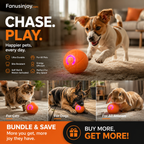 🐾⚽ Balle Intelligente Auto-Rebondissante pour Chiens et Chats – Matériau PC+TPE Sûr, Recharge USB Type-C, Ø52mm – Réduit l'Anxiété et l'Ennui, 2 Couleurs 🐶🐱